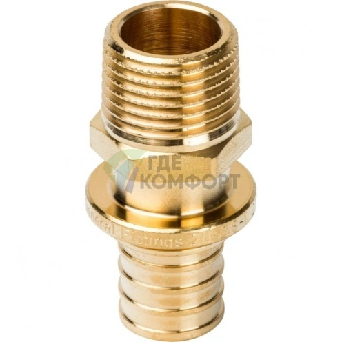 Переходник для труб из сшитого полиэтилена STOUT с наружной резьбой НР 20 x R 1/2 аксиальный - фото 10