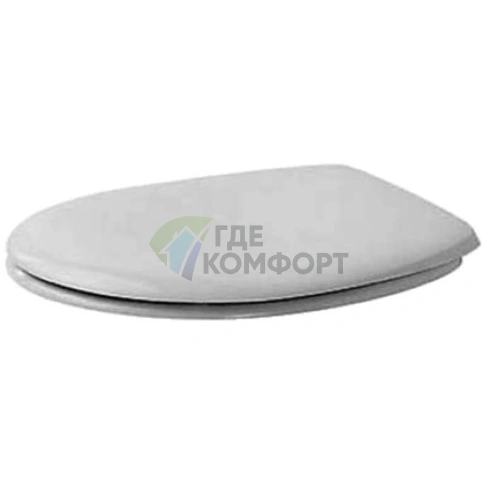 Сиденье для унитаза Duravit Duraplus без микролифта: нержавеющая сталь, белый цвет (64200000) - фото 1