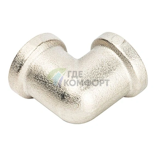 Угольник Stout внутренняя/внутренняя резьба латунный ВВ 1/4 никелированный - фото 2