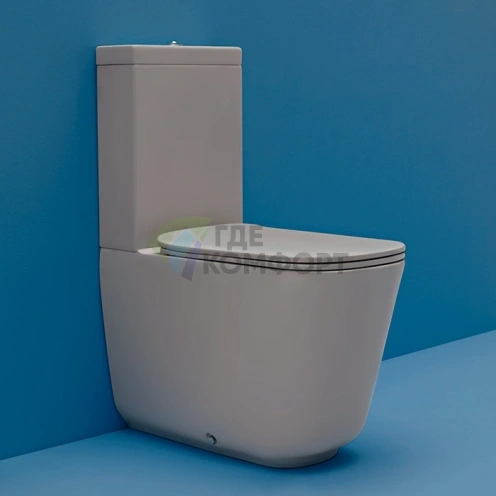 Унитаз-моноблок Kerasan Tribeca с креплением WB5N в цвете Grigio matt (511759 Grigio matt) - фото 1