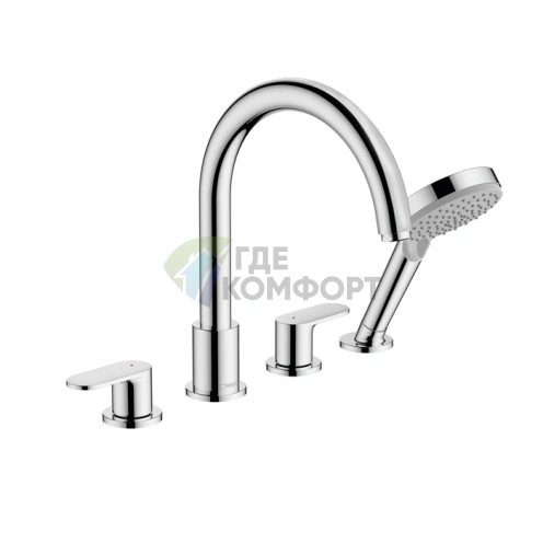Смеситель для ванны Hansgrohe Vernis Blend с ручным душем, хром (71456000) - фото 1
