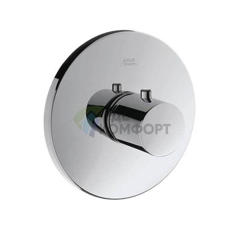 Встраиваемый термостат для ванны AX Uno однорычажный с внешней частью, хром (38375000) - фото 1