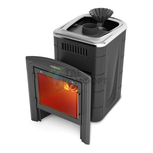 Печь Термофор Гейзер Мини 2016 Carbon Витра ЗК антрацит - фото 1