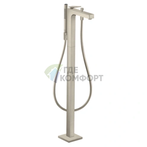 Напольный смеситель для ванны AX Citterio в цвете шлифованный никель (39440820) - фото 1