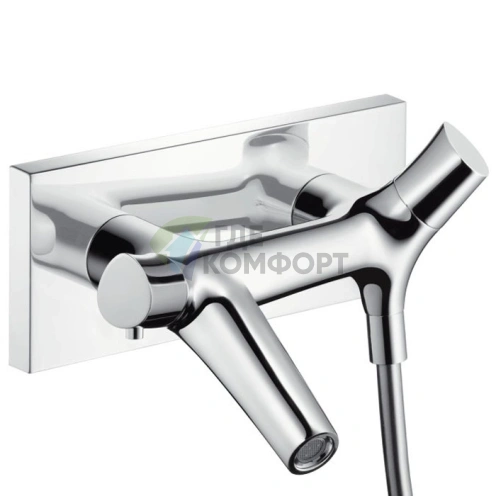 Термостатический смеситель для ванны AX Starck Organic с двумя изливами, настенный, хром (12410000) - фото 1