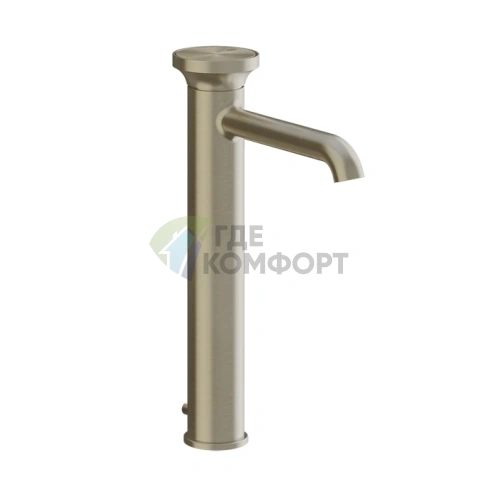Смеситель для раковины GESSI Origini высокий с донным клапаном в комплекте с отдельной вставкой цвет Finox Brushed Nickel (66003#149) - фото 1