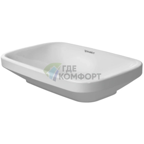 Раковина Duravit DuraStyle 600x380 мм без перелива, шлифованная, белая (349600000) - фото 1