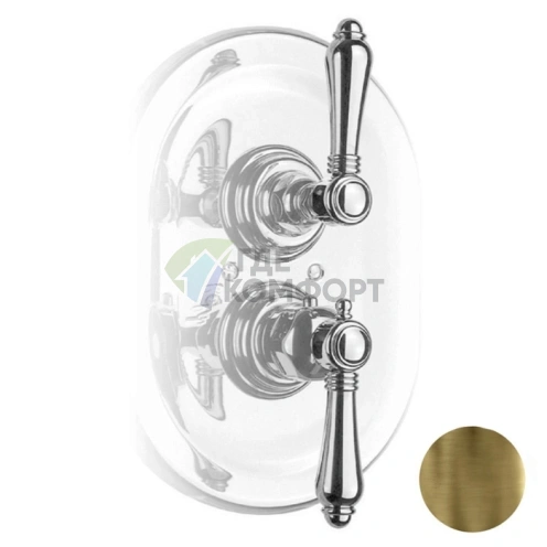 Термостатический смеситель Nicolazzi для встраивания, 3/4 с запорным вентилем, бронза (4909BZ69) - фото 1