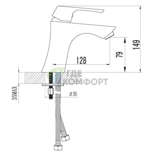 Смеситель Lemark Unit LM4506C для раковины — стильный хромированный дизайн - фото 3