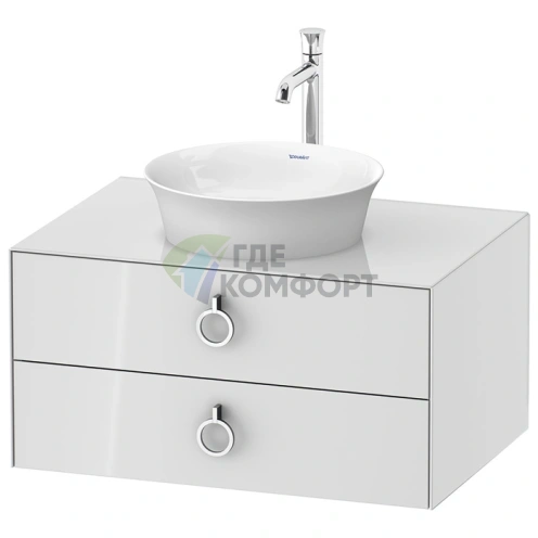 Подвесная тумбочка Duravit White Tulip с 2 ящиками, белая высокоглянцевая, 408x800x550 мм (WT499008585) - фото 1