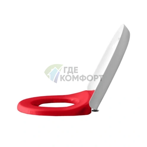 Детское сиденье для унитаза LAUFEN Florakids: бело-красное с системой мягкого закрывания (8.9103.1.062.000.1) - фото 1