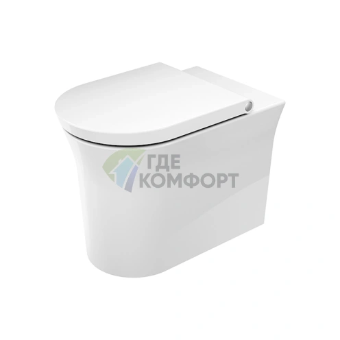 Унитаз напольный Duravit White Tulip безободковый со сливом в стену и системой HygieneGlaze (2001092000) - фото 1