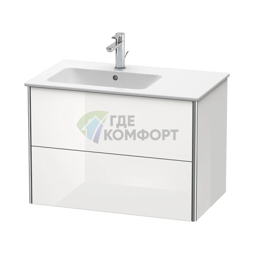 База под раковину Duravit XSquare подвесная белая глянцевая с двумя выдвижными ящиками 810x478x560 мм (XS417602222) - фото 1