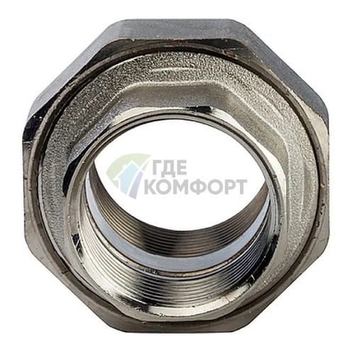 Разъемное соединение STOUT с внутренней резьбой американка ВB 1 1/4 никелированное - фото 3