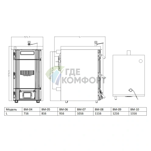 Твердотопливный напольный одноконтурный котел Roda Brenner Max BM-07 - фото 2