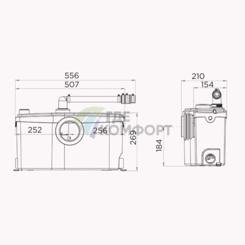 Канализационный насос с измельчителем SFA Sanibest Pro - фото 4