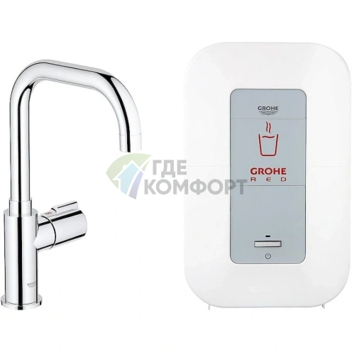 Смеситель Grohe Red Mono с беспроводным водонагревателем - фото 1
