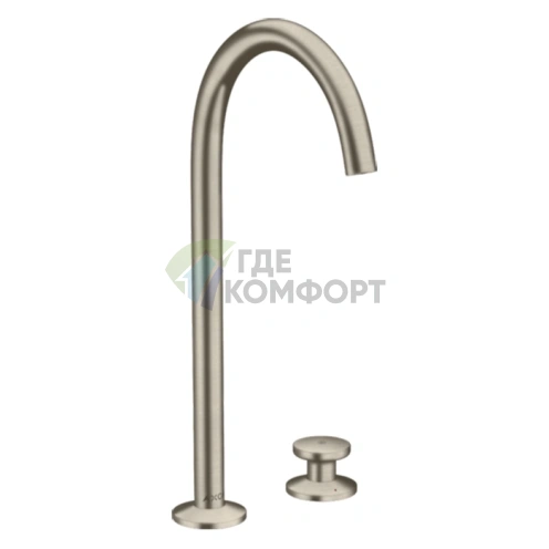 Смеситель для раковины AX One Sel 260 с двумя отверстиями, цвет шлифованный никель (48060820) - фото 1