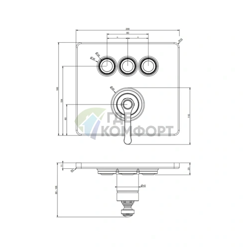 Смеситель для душа GESSI HI-FI ECLECTIC настенный встраиваемый (65244#031) - фото 2