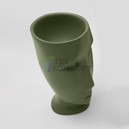 Раковина свободностоящая Kerasan Artwork MOLOCO со скрытым сливом в цвете Verde muschio (474011) - фото 1