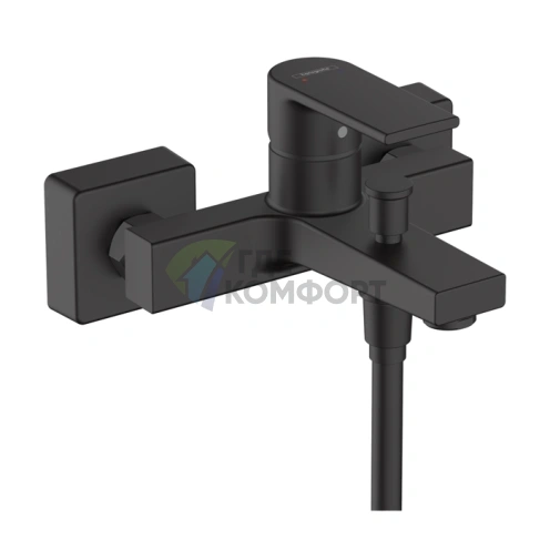 Смеситель для ванны Hansgrohe Vernis Shape встраиваемый с переключателем — матовый черный (71450670) - фото 1