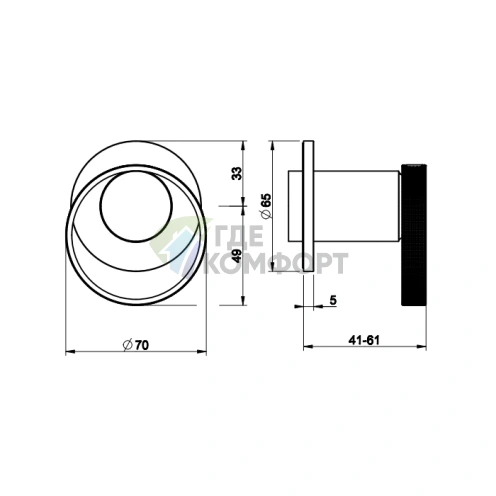Gessi Anello: встраиваемый однорычажный смеситель с 1 выходом в хроме (63409#031) - фото 2