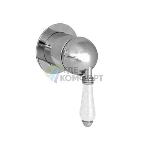 Встраиваемый смеситель для душа Nicolazzi P.m. Blanc A с ручками из состаренной керамики, хром (3406MCR76A) - фото 1