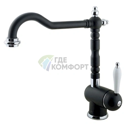 Смеситель для кухни Timo Morea 2406 F черный однорычажный - фото 1