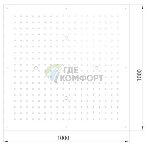 Верхний душ BOSSINI DREAM-XL CUBE 1000x1000 мм, хром (WI0376.030) - фото 2