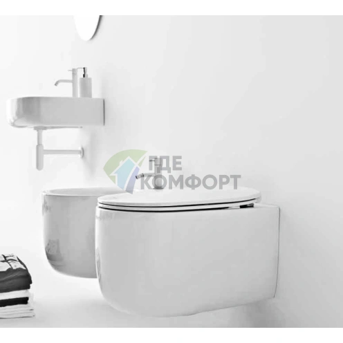 Подвесная раковина Kerasan Nolita 70x45 см, белая матовая (534230*1) - фото 3