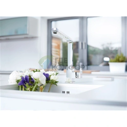 Смеситель Grohe Eurocube 31255000 для кухни однорычажный с хромированным покрытием - фото 2
