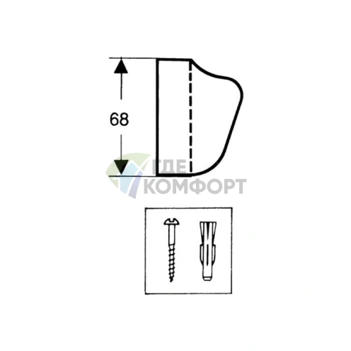 Настенный держатель для ручного душа HG в цвете хром (28321000) - фото 2