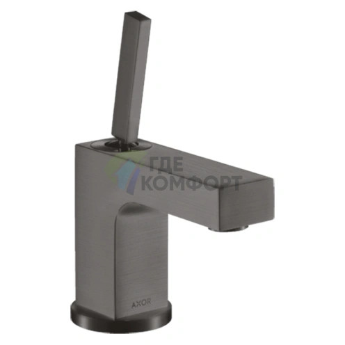 Смеситель для раковины AX Citterio шлифованный черный хром (39015340) - фото 1