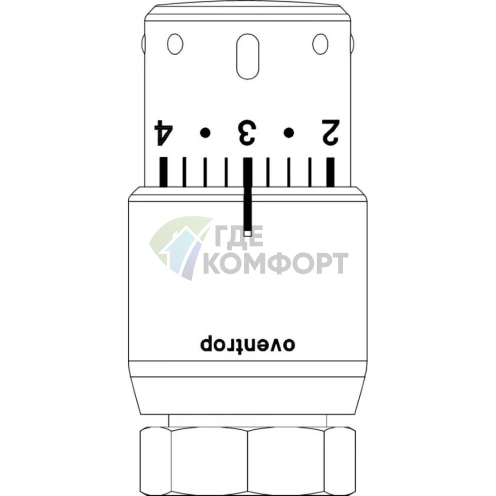 Термостат Uni SH 7-28C с жидкостным чувствительным элементом, белый/хром Oventrop - фото 6