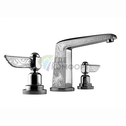 Смеситель для раковины Nicolazzi Liberty на 3 отверстия с донным клапаном, хром (1008CR16) - фото 1