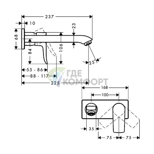 Стильный смеситель Hansgrohe Metris 31086000 для вашей раковины - фото 4