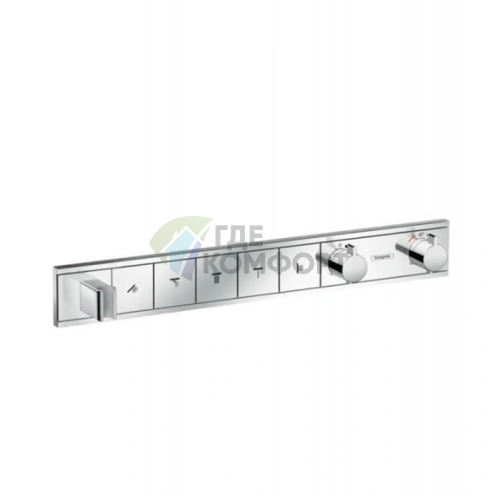 Интеллектуальный термостат для душа Hansgrohe RainSelect с держателем для 5 источников воды (15358000) - фото 1