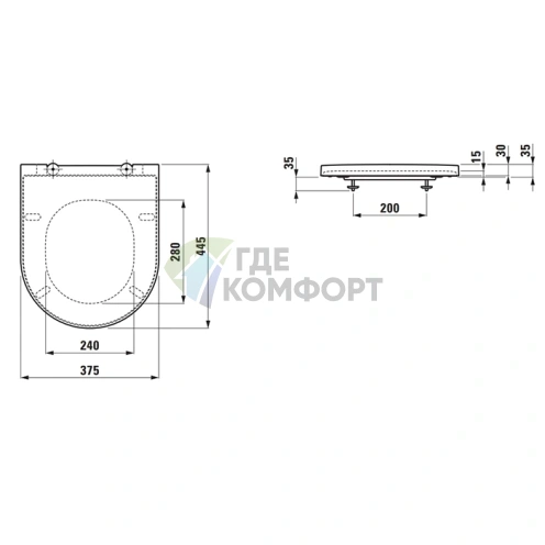 Сиденье для унитаза Laufen Kartell с микролифтом и съемной крышкой, матовое белое (8.9133.3.757.000.1) - фото 2