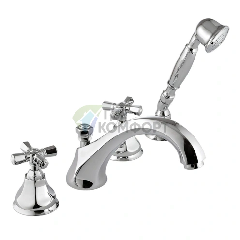 Смеситель для ванны Nicolazzi Teide Foure с ручным душем, 4 отверстия, хром (1904CR45) - фото 1