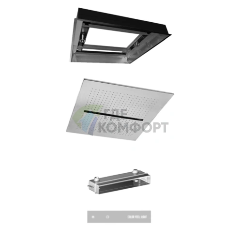 Верхний душ Fantini Acqua Zone Dream 530х530 мм с хромотерапией и функцией «Ливень» (75 38 C031) - фото 1