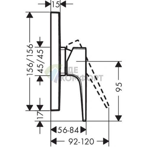 Душевой смеситель Hansgrohe Metropol 74565000 - фото 2