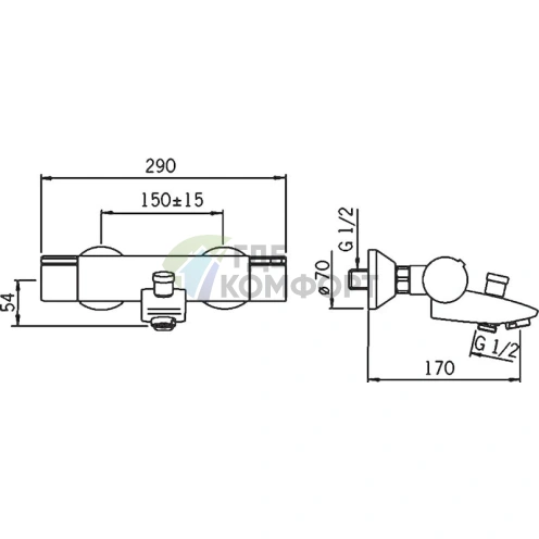 Термостат Oras Cubista 2875U: Идеальная температура для душа и ванны - фото 10