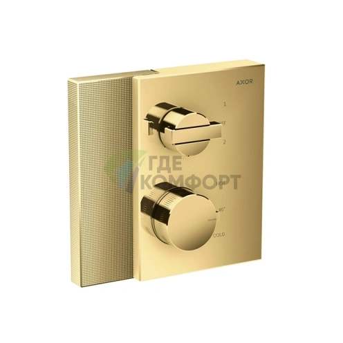 Термостат для душа AX Edge с алмазной огранкой и золотым покрытием (46761990) - фото 1