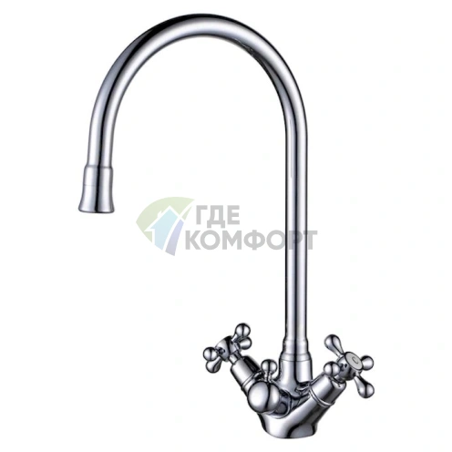 Смеситель Zorg ZR 514 YF для кухни с высоким изливом и эргономичным поворотным механизмом - фото 2