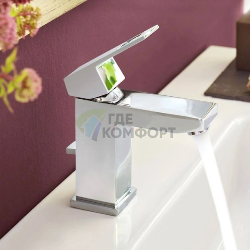 Смеситель для умывальника Grohe Eurocube 23445000 однорычажный, хром - фото 3