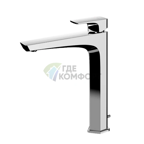 Высокий смеситель TOTO GE для раковины с хромированным покрытием и сливным клапаном (TLG07305R) - фото 1