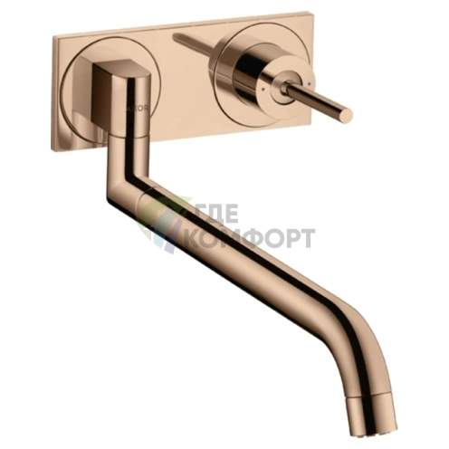 Кухонный смеситель AX Uno в золотисто-красном цвете (38815300) - фото 1