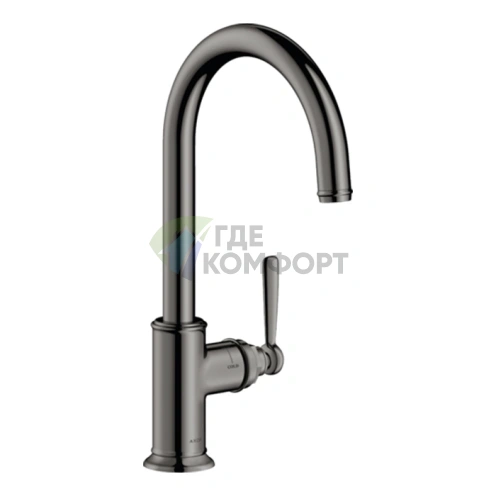 Смеситель для кухни AX Montreux однорычажный полированный черный хром (16580330) - фото 1