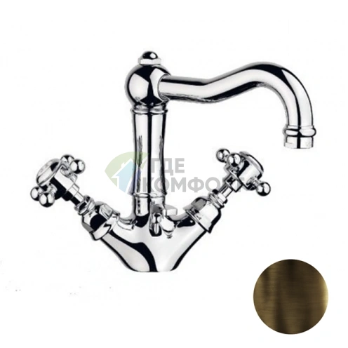 Смеситель для раковины Nicolazzi Half Dome мономонтаж, тёмная бронза (1432DB70) - фото 1