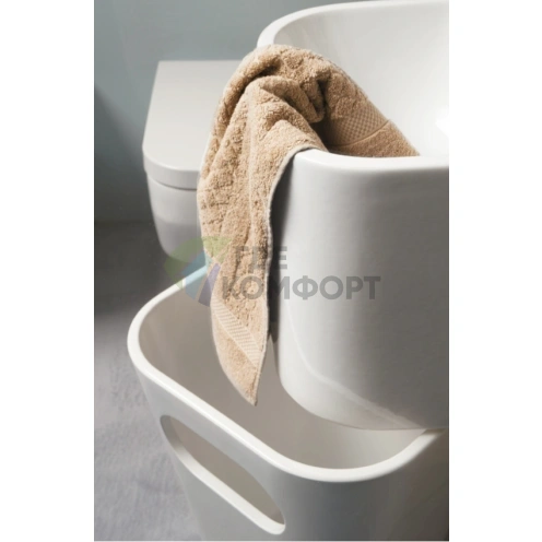 Подвесная раковина AZZURRA TANDEM 44x43 см с бельевой корзиной, белый - фото 2